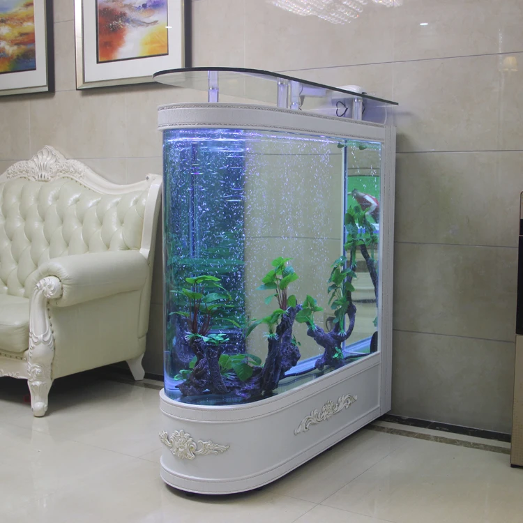 Household partition porch floor-to-floor ecological water-free glass for goldfish bowl living room