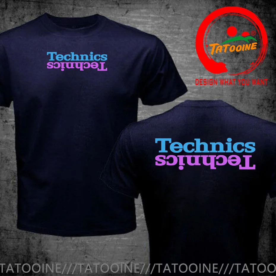 Technics T Shirt Men Turntable DJ 1200 Vinyl Record Scratch Sound System Audio Ste Male Brand Teeshirt Man Summer Cotton T-shirt