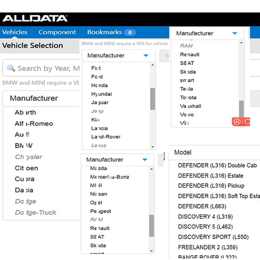 Cuenta en línea 2024 para datos automáticos Alldata Paquete completo de datos para automóviles Hay-nes PRO Officina Software de reparación de