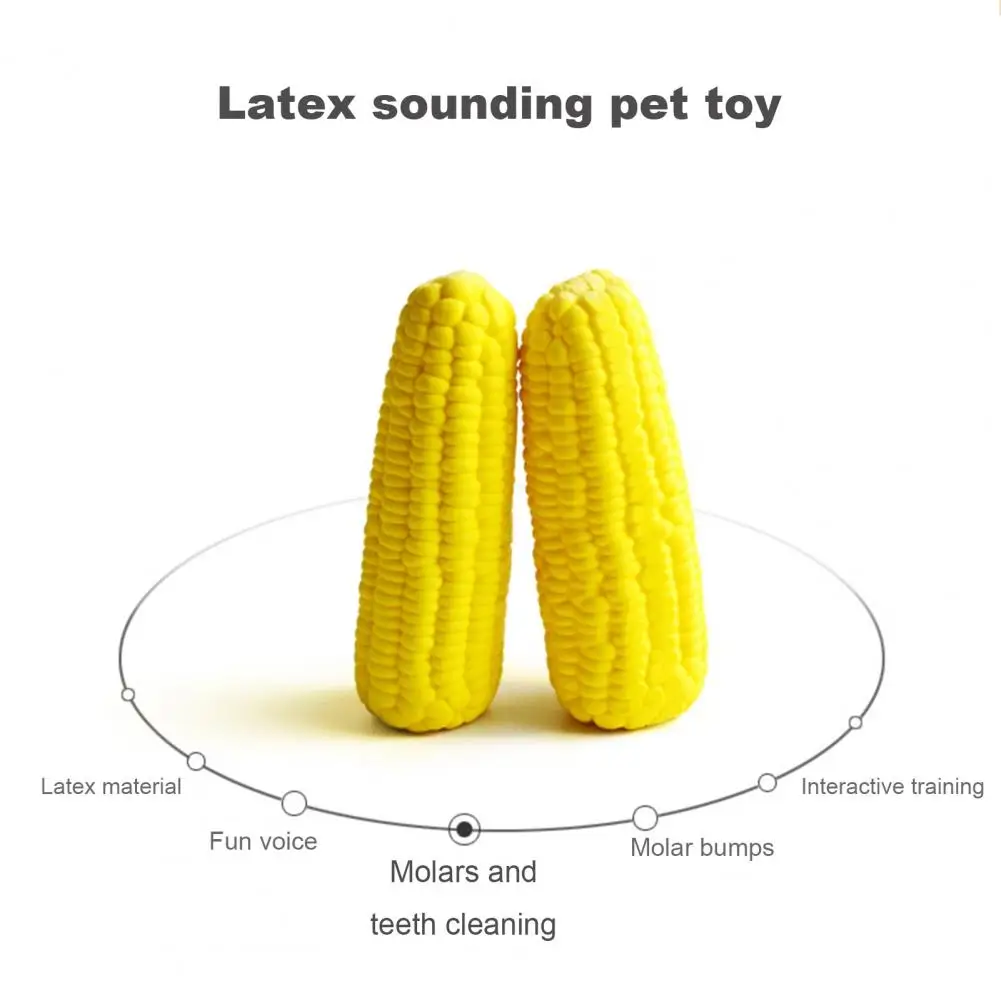 

Pet Corn Toy Squeaky Corn Stick Durable Dog Chew Toy for Chewers Teeth Funny Sound Ideal for Small to Breeds Corn-shaped Pet Toy