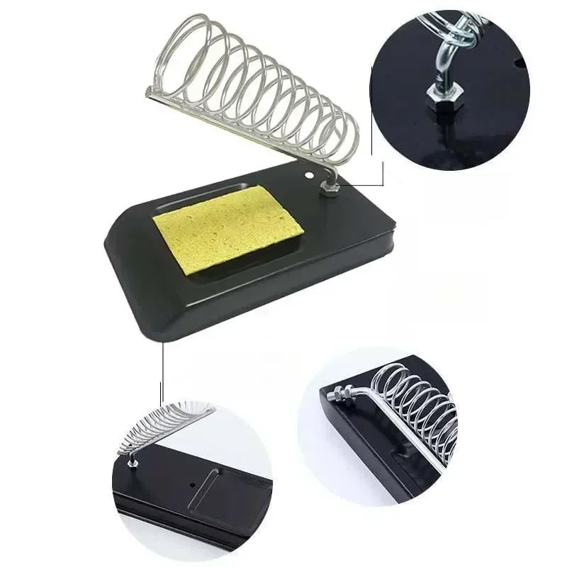 1pc Electric Soldering Iron Stand Holder Soldering Iron Frame Metal Support Station High Temperature Resistance Protecting Base