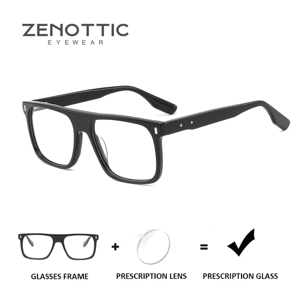 

ZENOTTIC трендовые квадратные очки по рецепту из ацетата для унисекс, стильные фотохромные прогрессивные оптические очки с защитой от синего света