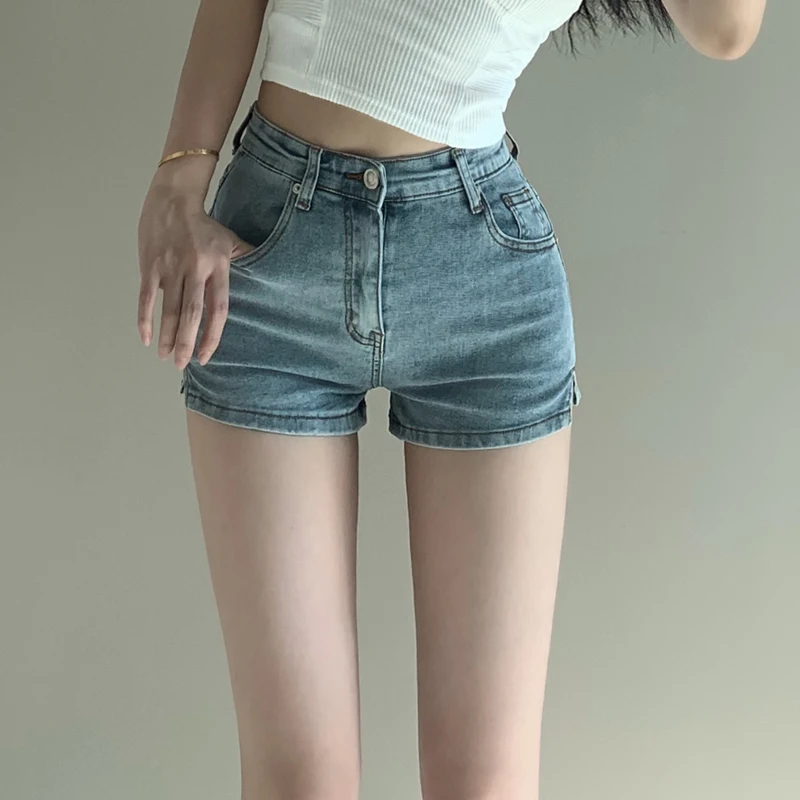 

2024 Women Summer Fashion Sexy Skinny Jean Short Pant Female High Waist Denim Shorts Ladies New Streetwear Slim Hot Pants K10