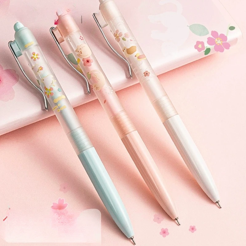 

36 шт. новые гелевые ручки Сакура со стальной ручкой Kawaii, канцелярские товары, оптовая продажа, школьная ручка, высокое качество, милые вещи для офиса для девочек