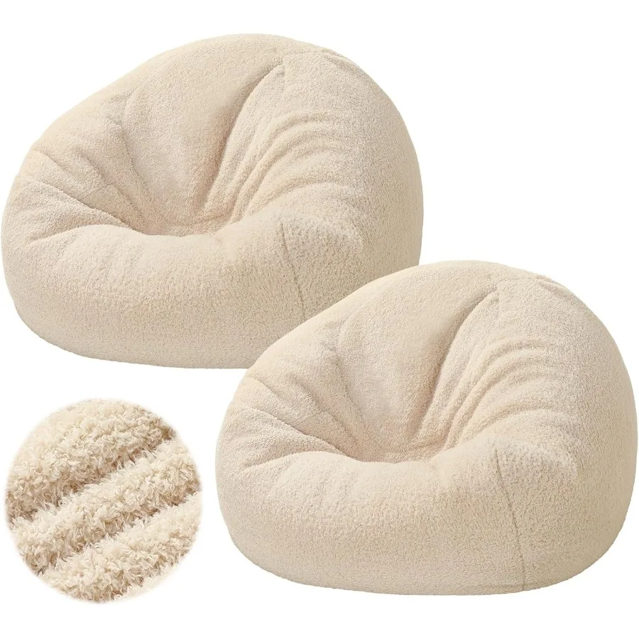 

2-х шт., чехол для кресла-мешка для хранения чучел для взрослых, мягкий чехол-мешок на молнии без наполнителя для организации плюшевых игрушек, тексту