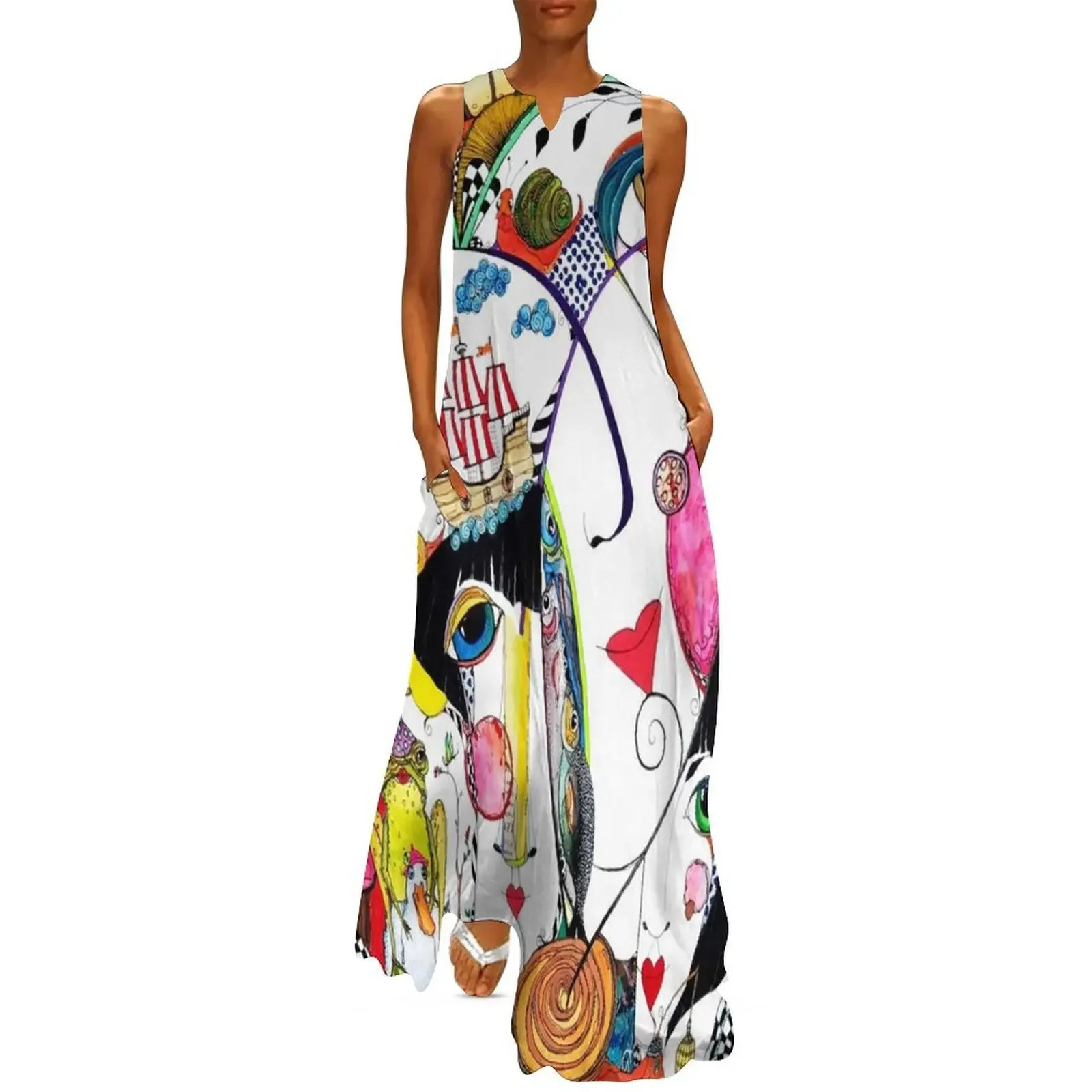 

Funky Friends Long Dress Women's skirt dresses for womens 2025 dresses for special events purple dress Dress
