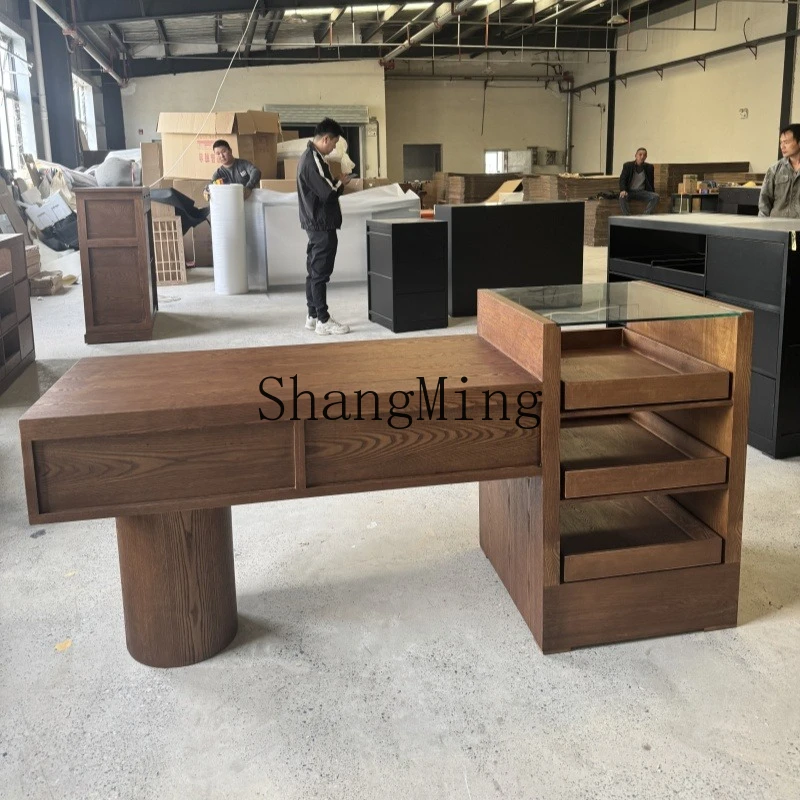 

SM retro Nakajima table display stand clothing store checkout page side cabinet display accessories locker