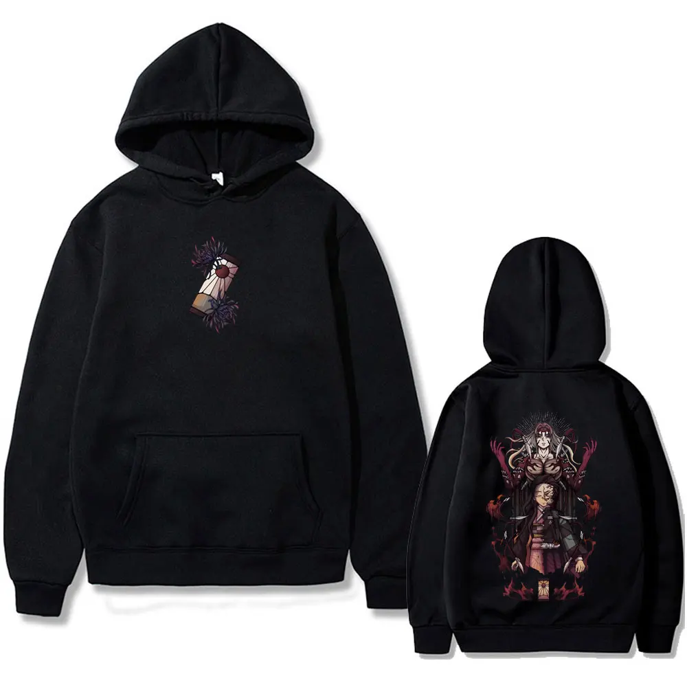 

Anime Demon Slayer Kibutsuji Muzan Kamado Nezuko Kamado Tanjirou Face Graphic Hoodie Men Women Casual Oversized Hooded Tracksuit