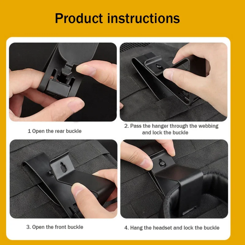 Tactical Headphone Hanger Mobile Phone Bracket Suitable for MOEEL System Quick Release Clip Headphone Hanger Buckle Hook Hunting