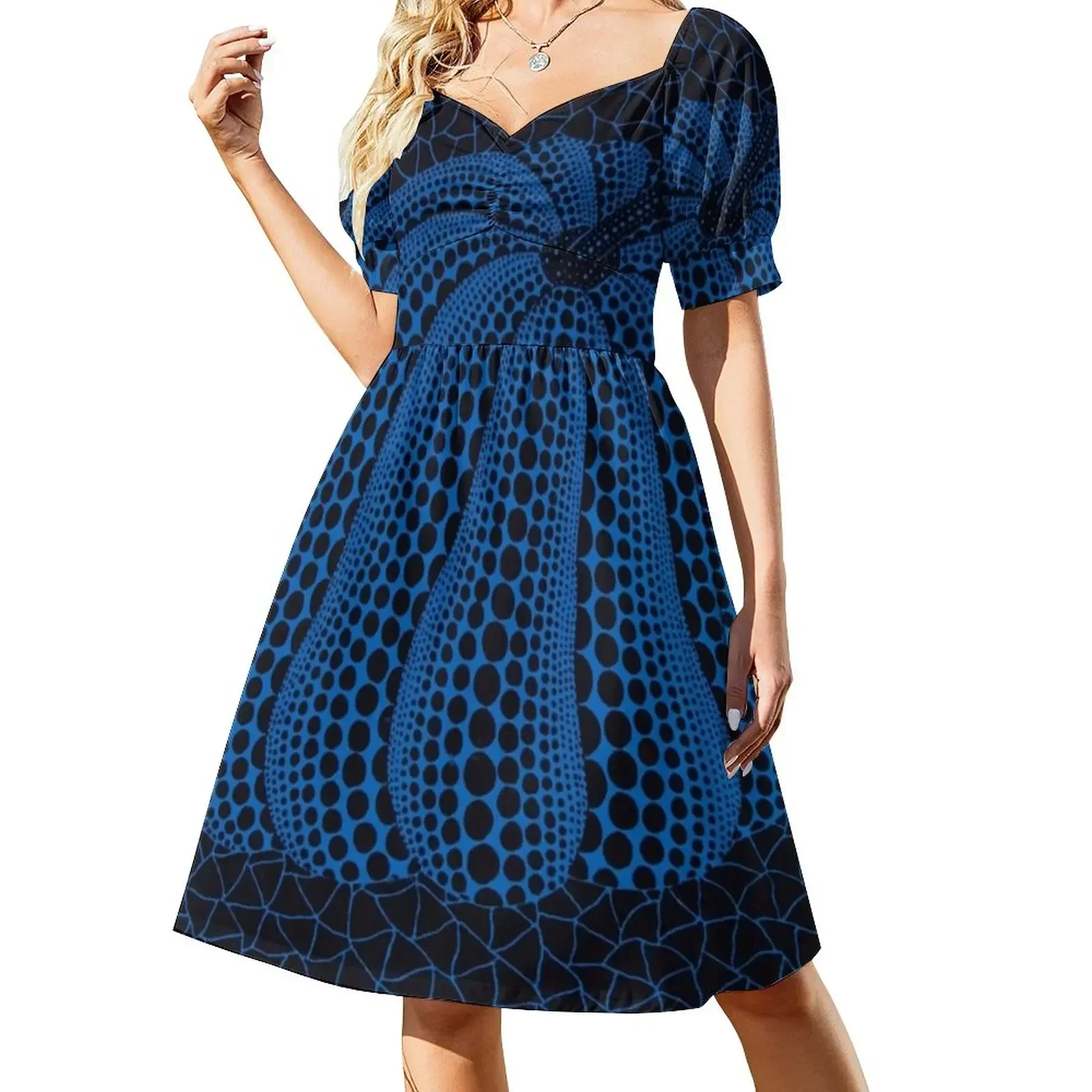 

Yayoi Kusama - Blue Pumpkin Sleeveless Dress women party dresses women evening dress Bridesmaid dress woman