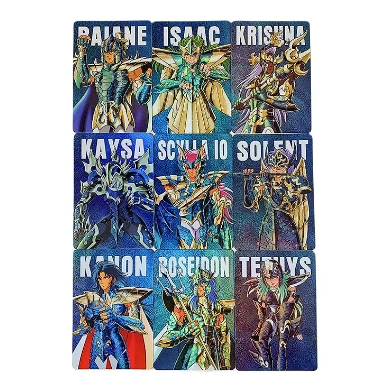 Cartes Flash de Collection de Personnages de Dessin Animé Saint Seiya, Jouet avec Échelle Bleue, Manteau d'Unité de Marina, 9 Pièces/Ensemble