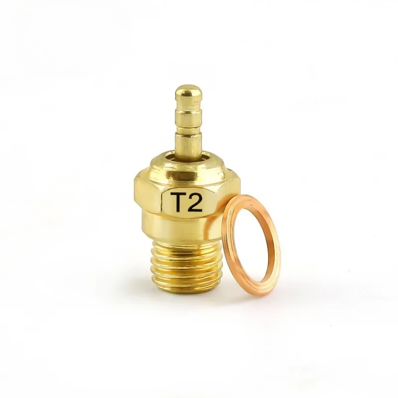 استبدال أجزاء المحرك T2 من Hot & Medium Spark Glow Plugs لنظام التشغيل # 8 لسيارة نيترو RC Trxs Redcat Himoto HPI HSP
