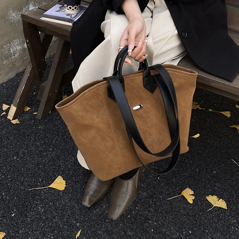 2025 الخريف/الشتاء خمر متجمد الجلد المدبوغ حمل حقيبة الحد الأدنى الكتف محفظة للنساء حقيبة يد الموضة تنوعا ركاب حقيبة #3