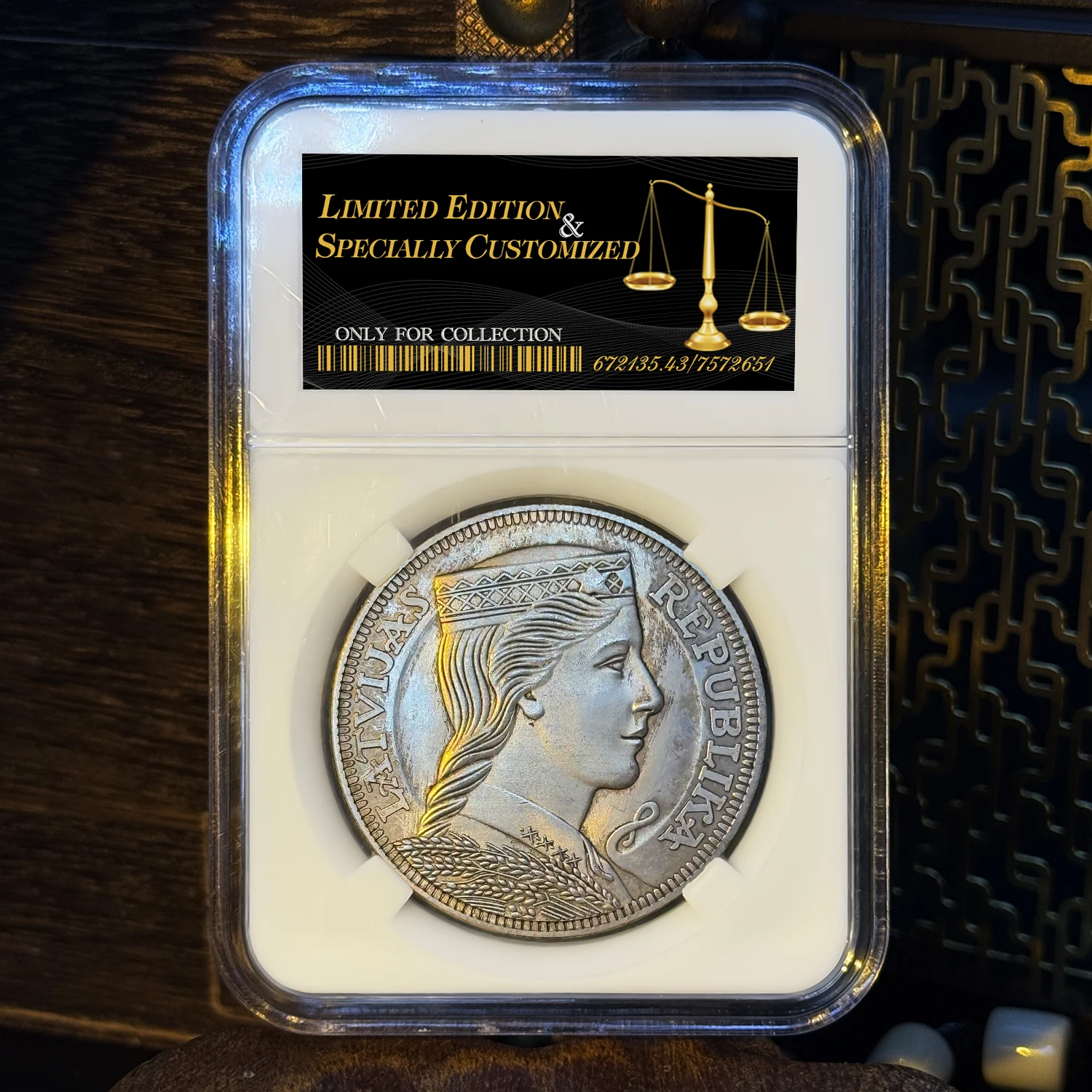 لاتفيا 1931 عملة طبق الأصل محاصر-ديكور على الطراز العتيق هدية مثالية لهواة الجمعين هدية عيد الشكر وعيد الميلاد