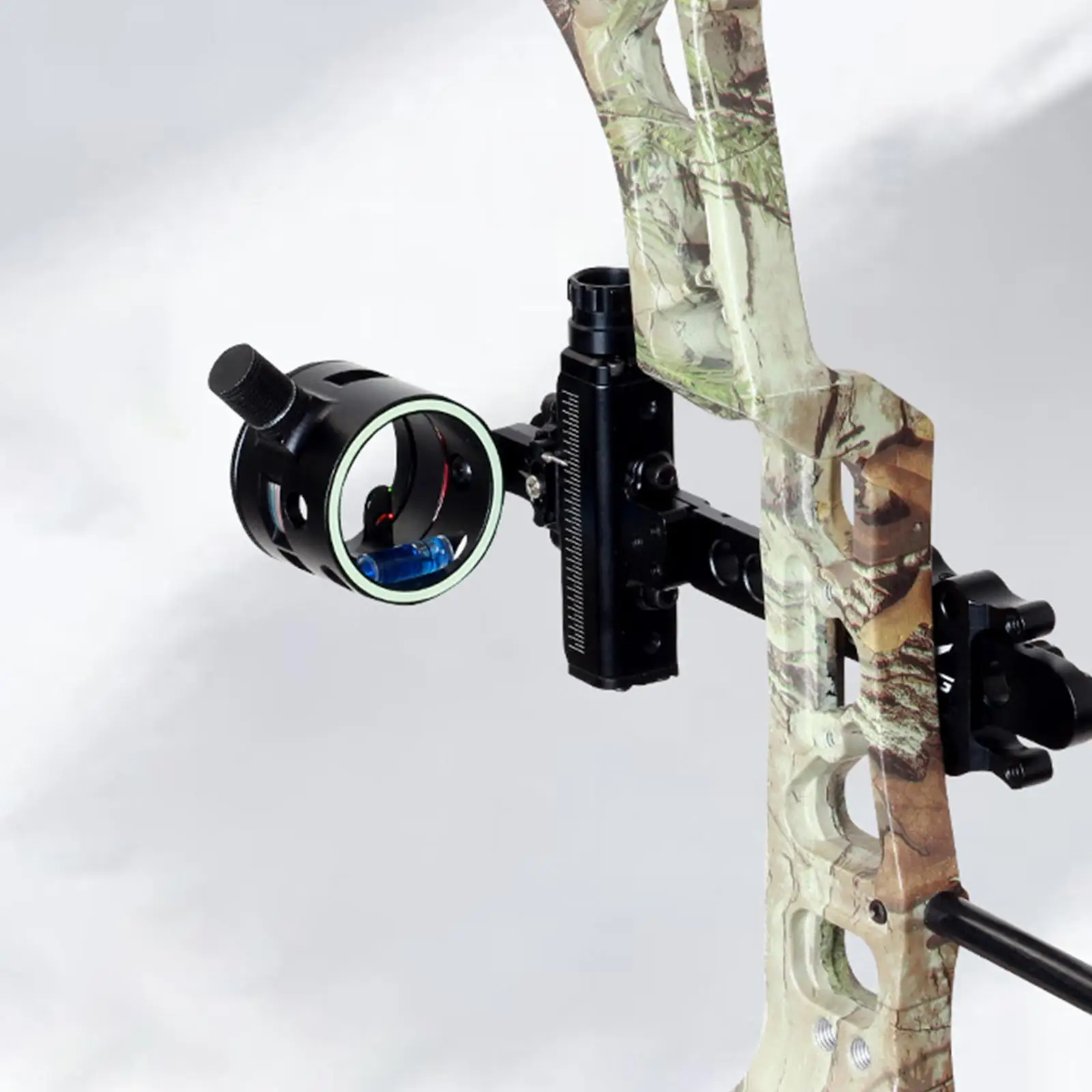 1 Pin Bow Sight, Adjustable Universal Lenses Can Be Mounted Compound for Target Hunting Bow Accessories Outdoor Tools