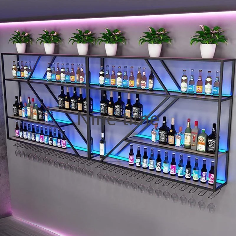 

Restaurant Kitchen Wine Cabinets Liquor Shelf Corner Club Bar Cabinet Bottle Small Barra De Vino Stockage Vin Home Decoration