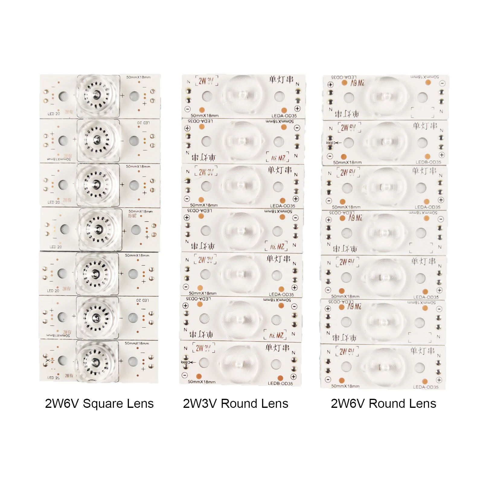 Cuentas Led universales con lente óptica, accesorio para reparación de TV LED de 20-175 pulgadas, 3V, 6V, nuevo paquete de 25, 120 unidades