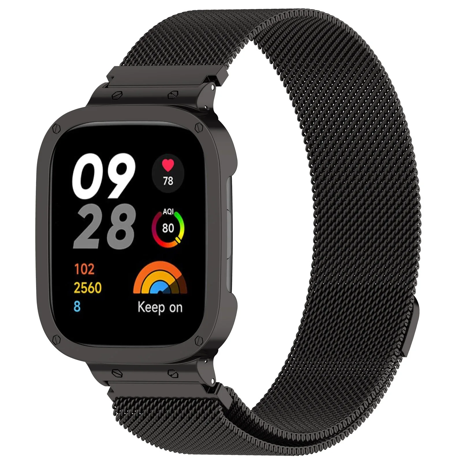 

Milanese Loop Strap For Xiaomi Mi Watch 4/3 strap belt Metal Belt Magnetic Correa Bracelet+Case Redmi watch 3 active Band Strap