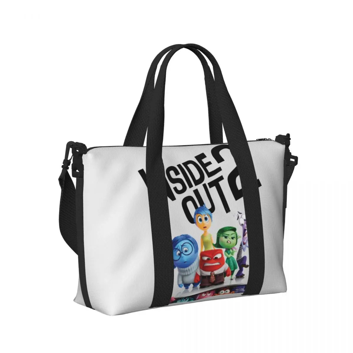 Custom Inside Out Character Anime Cartoon Grocery Tote Shopping Bags Women Large Capacity Beach Gym Travel Bags