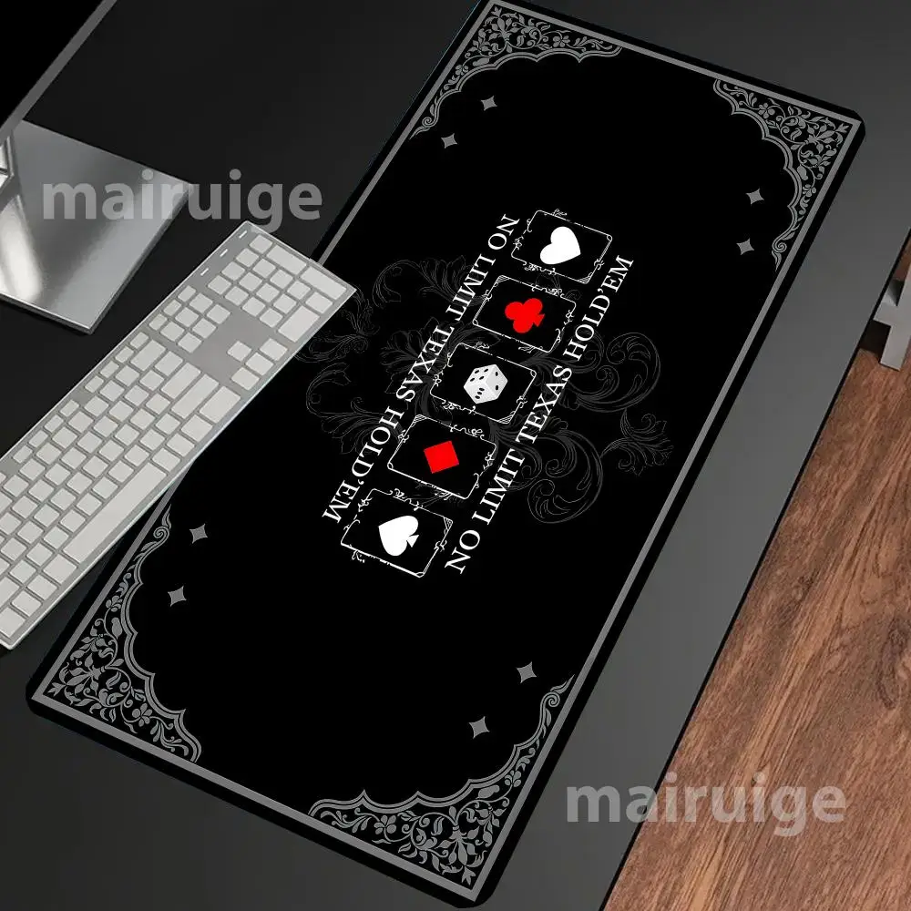 

Texas Hold'em Poker-Themed Mouse Pad Desk Mat / Gaming Pad XXL Rubber Non-Slip Durable Computer Keyboard Extension Mouse Pad