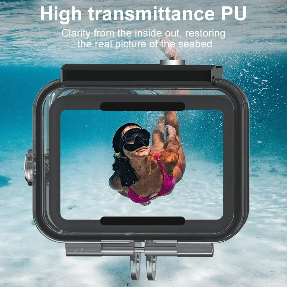 Waterproof Housing Case For Gopro 12 11 10 9 Diving Protective Cover Lens Filter Buoyancy Rod Action Camera Accessory