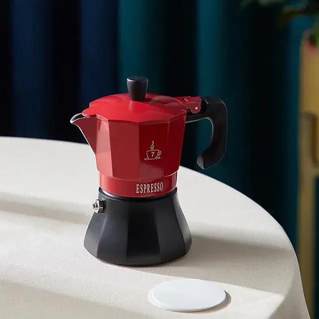 

Moka Pot - Authentic Italian Coffee Maker for Rich Bold Espresso - Stainless Steel Stovetop Espresso Maker with Ergonomi