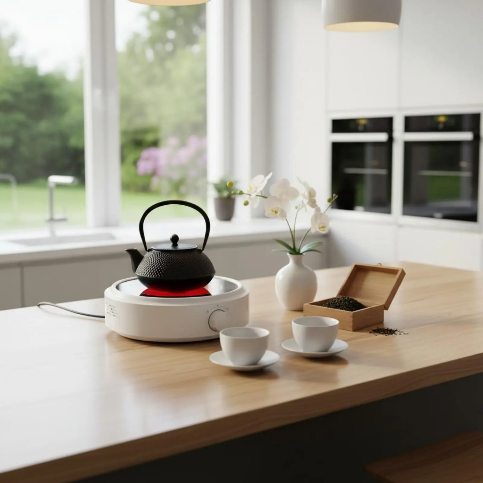 Ceramic Hot Plate Multi-Use Electric Tea Heater Portable Tea Heater Even Heating Mini Electric Heater Energy Saving