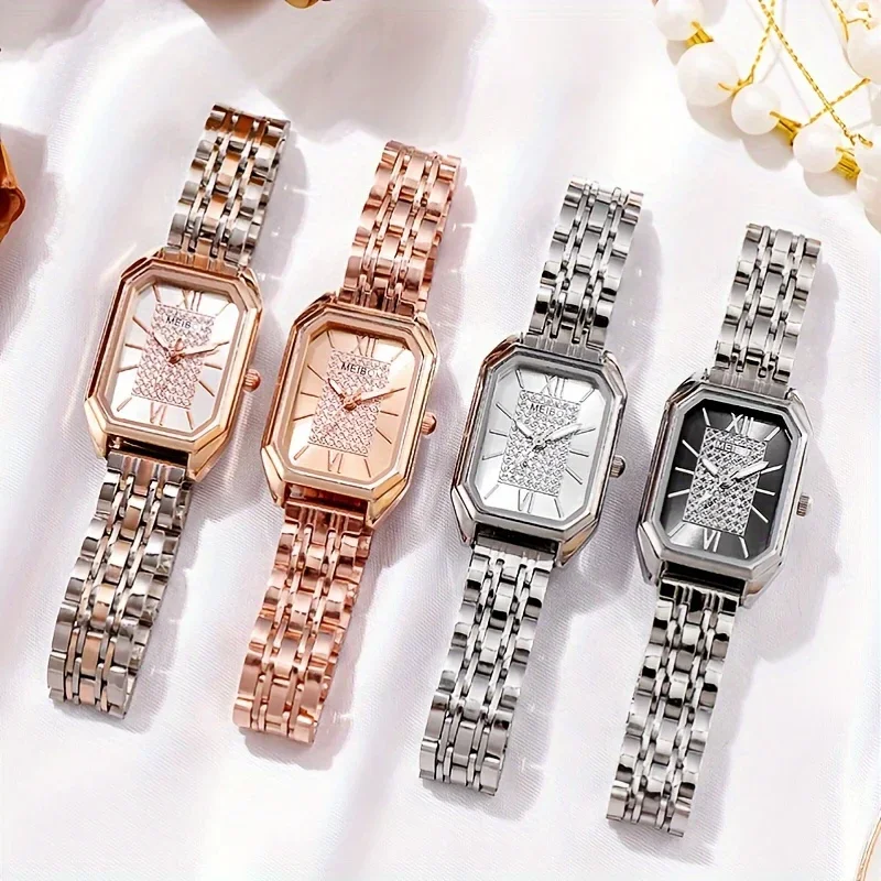 

Square Vintage Women's Steel Strap Watch Fancy Women Watches Jewelry Sophisticated And Stylish Women Watch