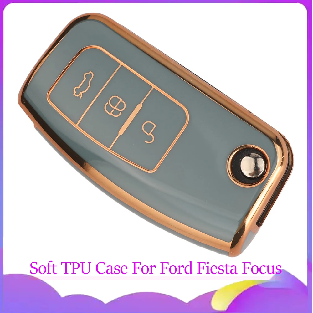 

Jingyuqin New Soft TPU Remote Car Key Protector Case For Ford Fiesta Focus 2 Ecosport Kugua Falcon Escape C-Max Accessories Fob