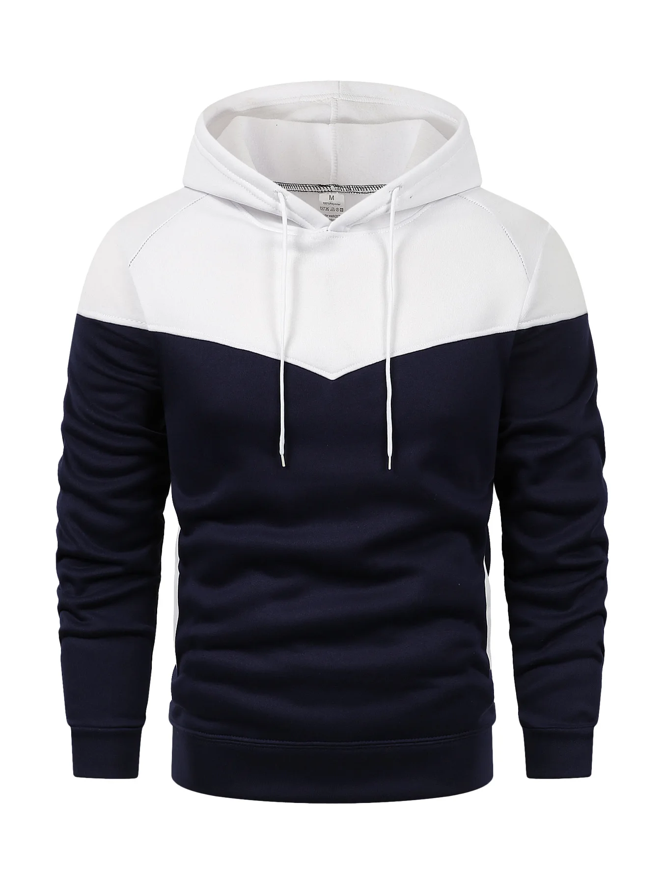 New Men's and Women's Spring and Autumn Fashion Splicing Color High Quality Neutral Hoodie, Available in Multiple Colors