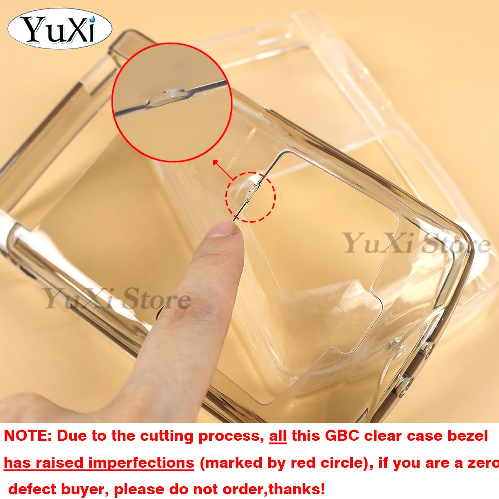 透明ハウジングシェル保護カバー GBC ゲームボーイカラーゲームコントローラ TPU クリアソフトケーススリーブとスクリーン Len フィルム