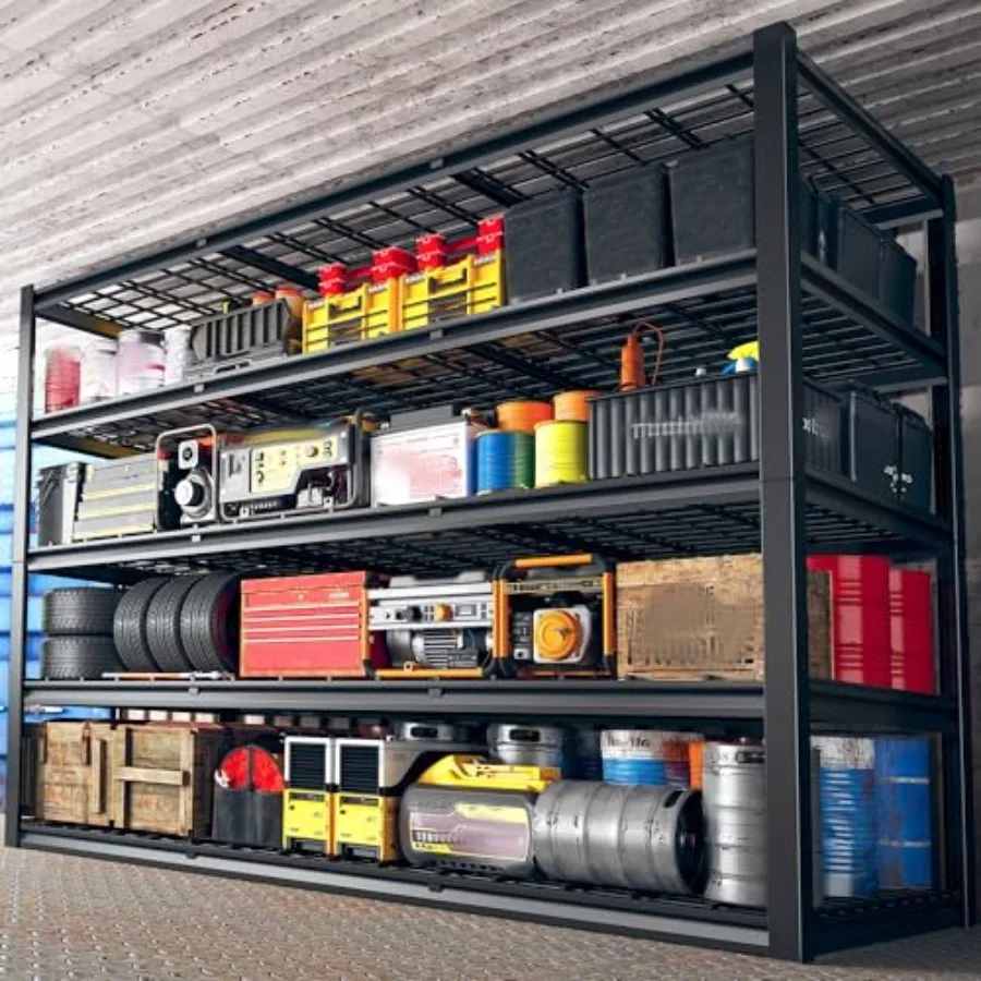 

60" W Heavy Duty Garage Shelving,3000LBS Storage Shelves Metal Shelving,Adjustable Shelves for Storage Industrial 5 Tier Shelves