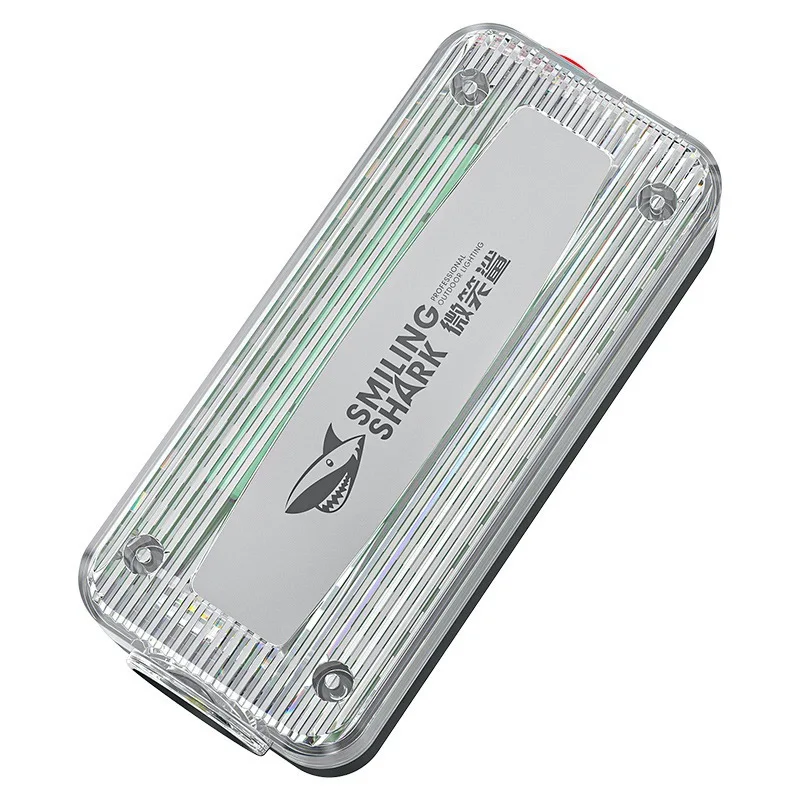 Spie lampeggianti rosse e blu con ricarica USB sulle spalle