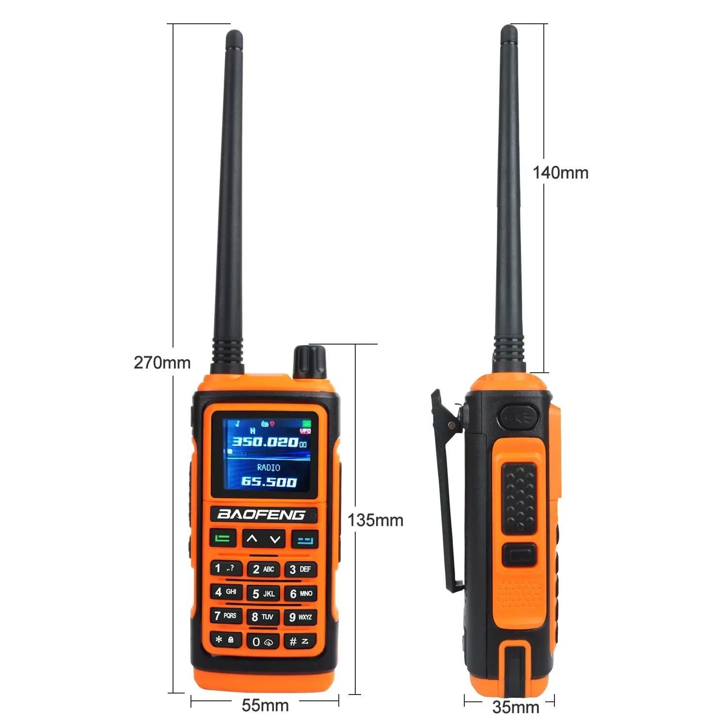 Baofeng-walkie-talkie UV-17Pro con GPS, banda de aire de 65-108MHz, VHF, UHF, 136-174MHz, 400-520MHz, Radio FM, seis bandas, copia Freq, resistente al agua