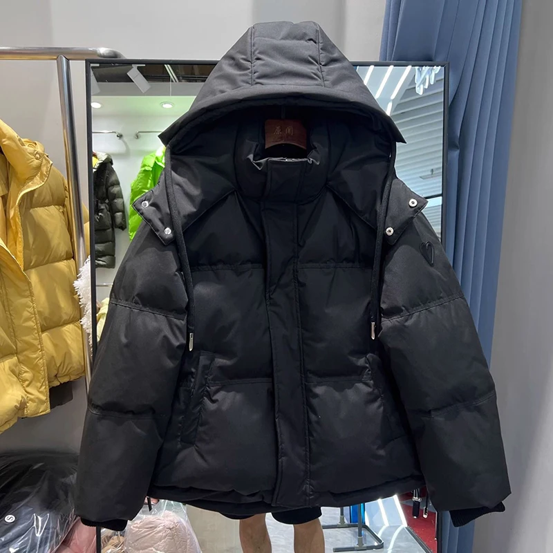 Winter Baumwolle gepolstert lange Jacken Mäntel Tops Kapuze Reiß verschluss lose warme Chaqueta Korea lässig Jaqueta abrigo neue verdicken Frauen Veste