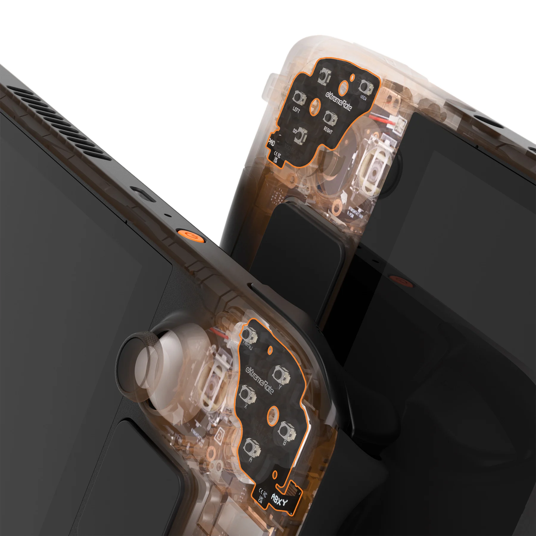 ExtremeRate Face Clicky Kit for Steam Deck OLED Handheld Console, Dpad View A B X Y Menu Keys Face Buttons Mouse Clicky Kit
