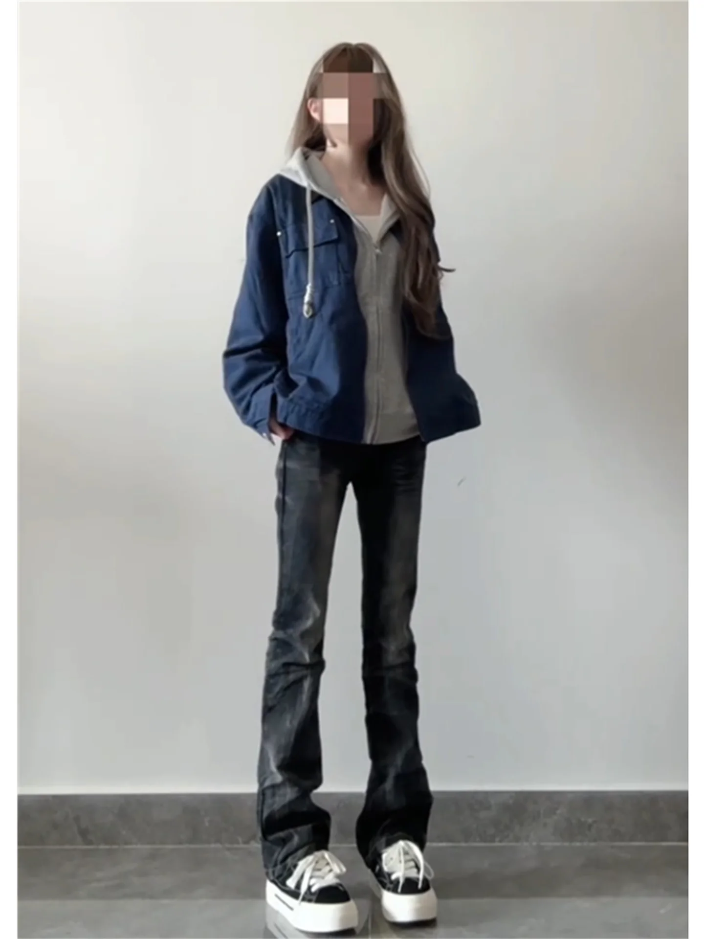 

Американские ретро-джинсы-клеш черного цвета для женщин, весенние, облегающие, с низкой талией, сексуальные, длинные в пол, повседневные, из хлопка