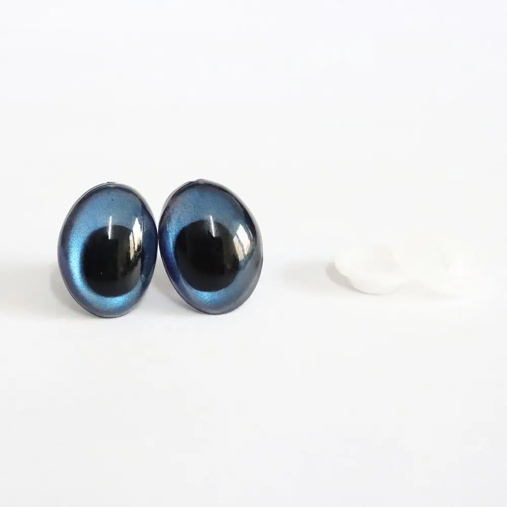 20pcs(10pairs) Oval Shape Safety Eyes DIY 3D Round Animal Eye Craft Crochet Dolls Eyeballs Amigurumi Toys Making Accessories