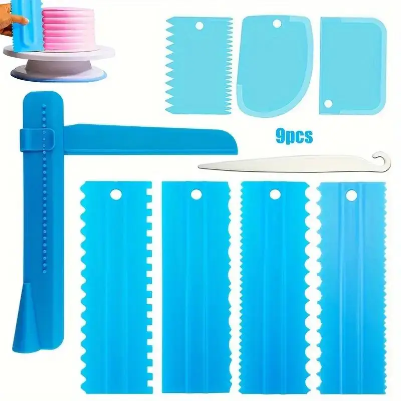 9-piece set of cake leveling tools, cake frosting leveling tool, bread baking tool