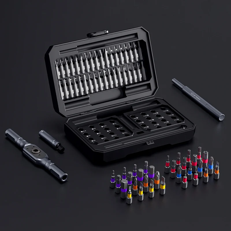 71PCS Adjustable T Handle Ratchet Screwdriver Set Precision Repair Tool Kit Mi Home Style for Furniture Bicycle Electronics DIY
