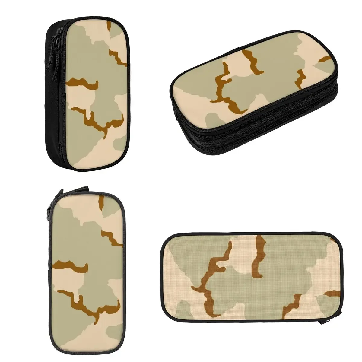 US 3 ColourColor Desert Camouflage Pencil Cases Large Capacity Pen Bags Pen Box Pencil Pouch For Boys Girls Stationery School