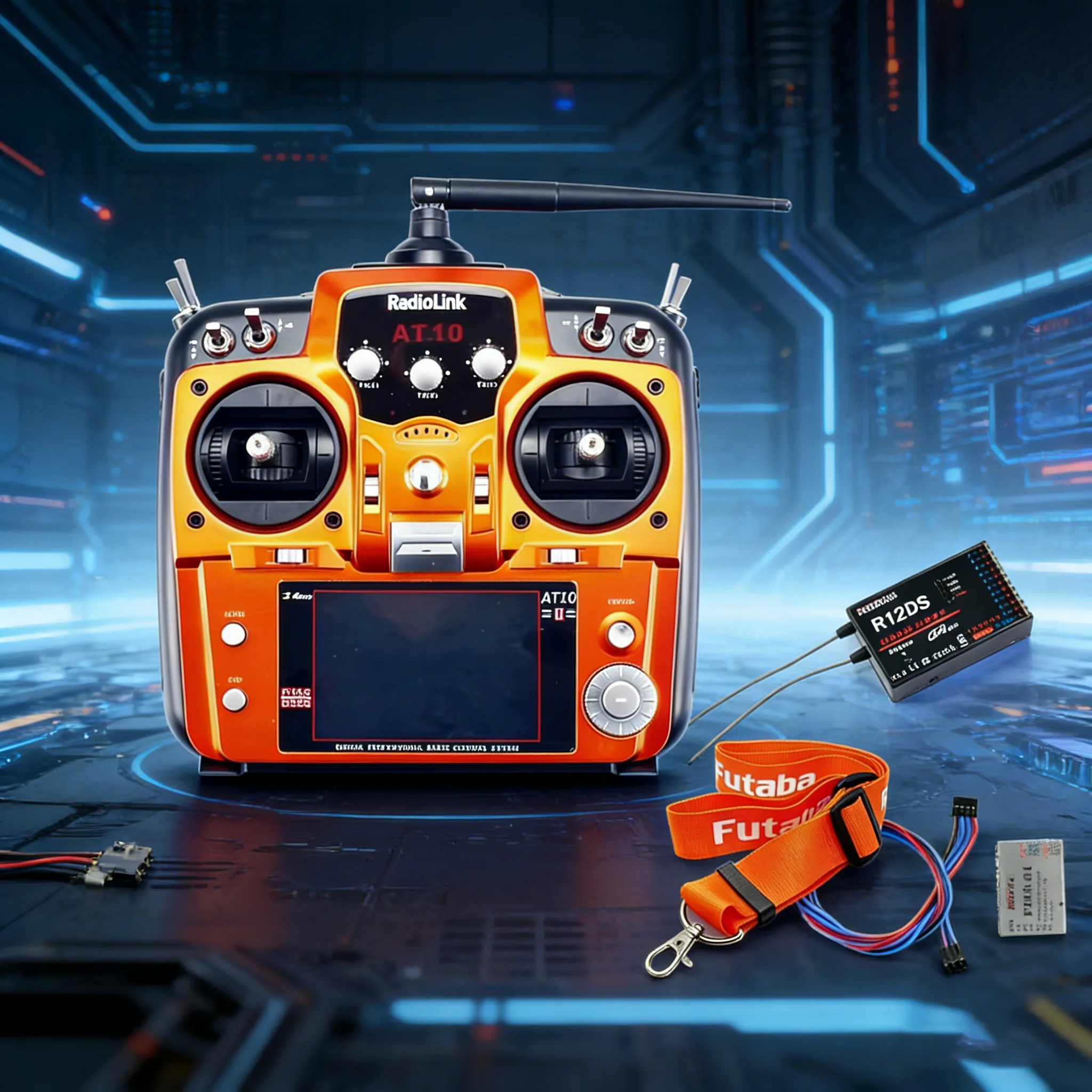 

2.4Ghz RadioLink AT10 II 10CH Radio Transmitter with R12DS Receiver PRM-01 Voltage Return Module for RC Quadcopter Fixed Wing