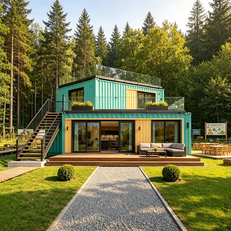 Prefab Container House Portable Pop-Up Booth for Outdoor Catering and Retail Venues