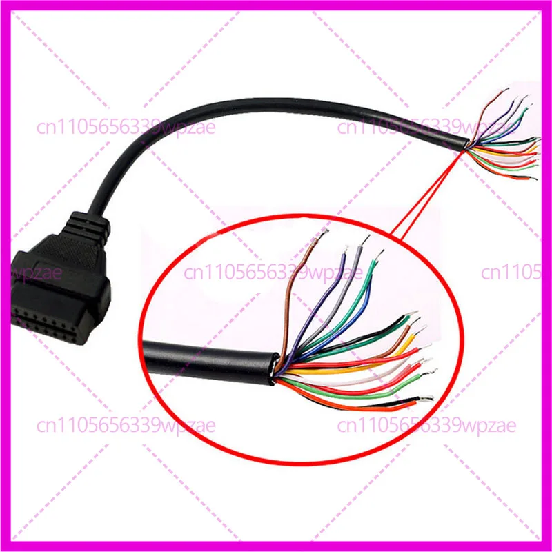 

5 шт. OBD2 16-контактный разъем «мама/папа» для открытия кабеля OBDII длиной 30 см OBDII автомобильный сканер OBD 2 удлинительный адаптер