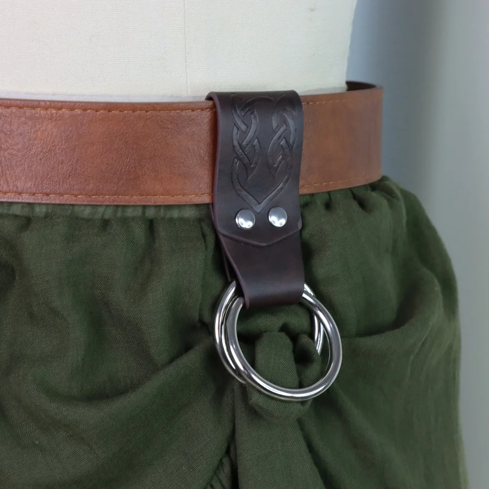 2 uds falda Medieval caminata falda renacentista caminata pretina accesorios Clips para cinturón de vestido cuero PU