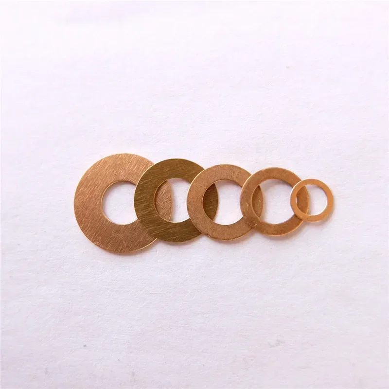 50개 DIY 접이식 나이프 액세서리 인광 평면 가스켓 베어링 가스켓 액세서리 인광 청동 가스켓 와셔 25-30HRC