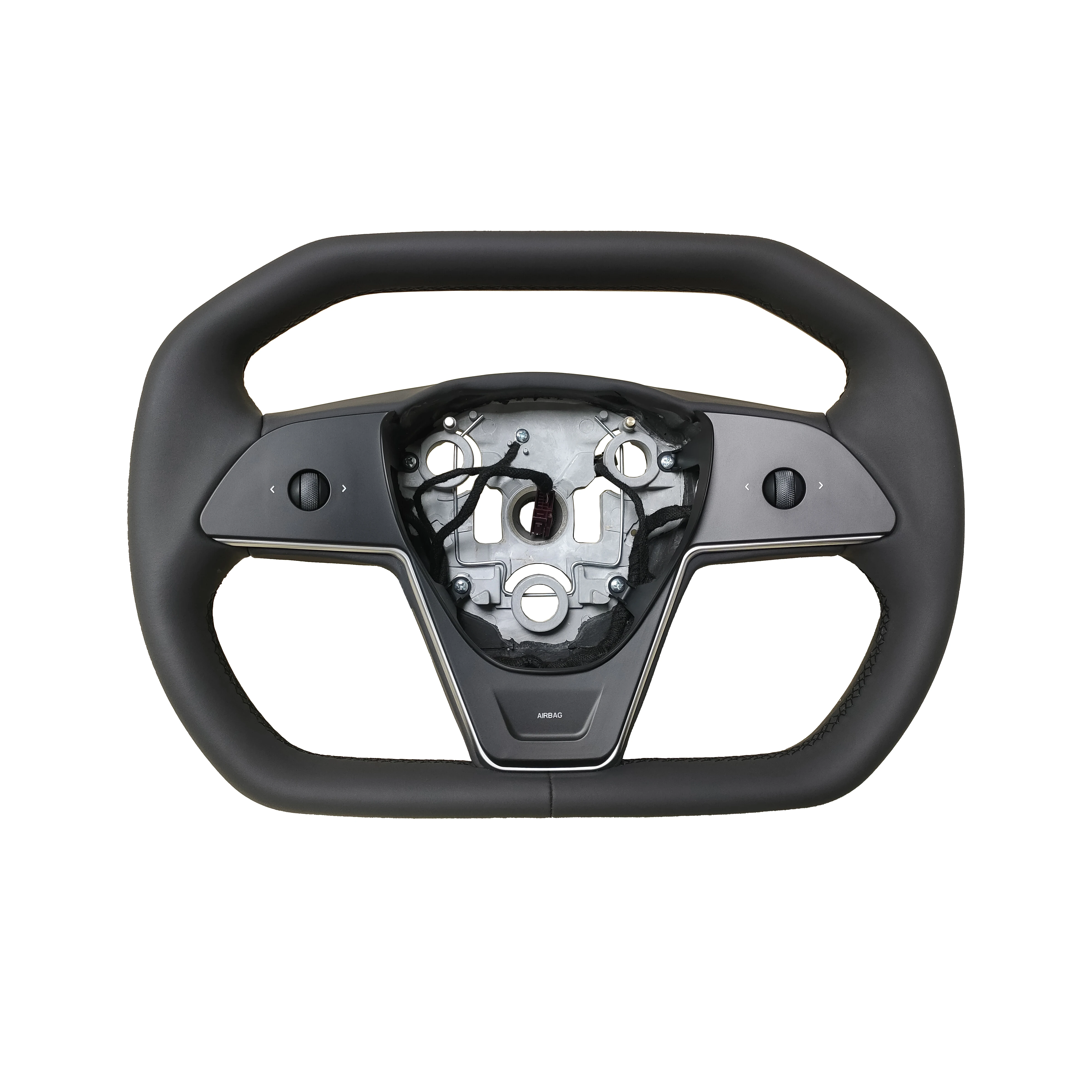 

For Tesla Model Y Tesla Model 3 Cybertruck Style Steering Wheel Customized Nappa Leather Steering Wheel