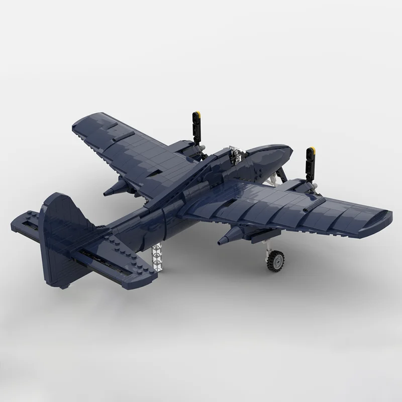 994 Uds MOC 1:35 escala F7F-3 Tigercat auténtico modelo DIY bloques de construcción juguetes de cumpleaños regalo