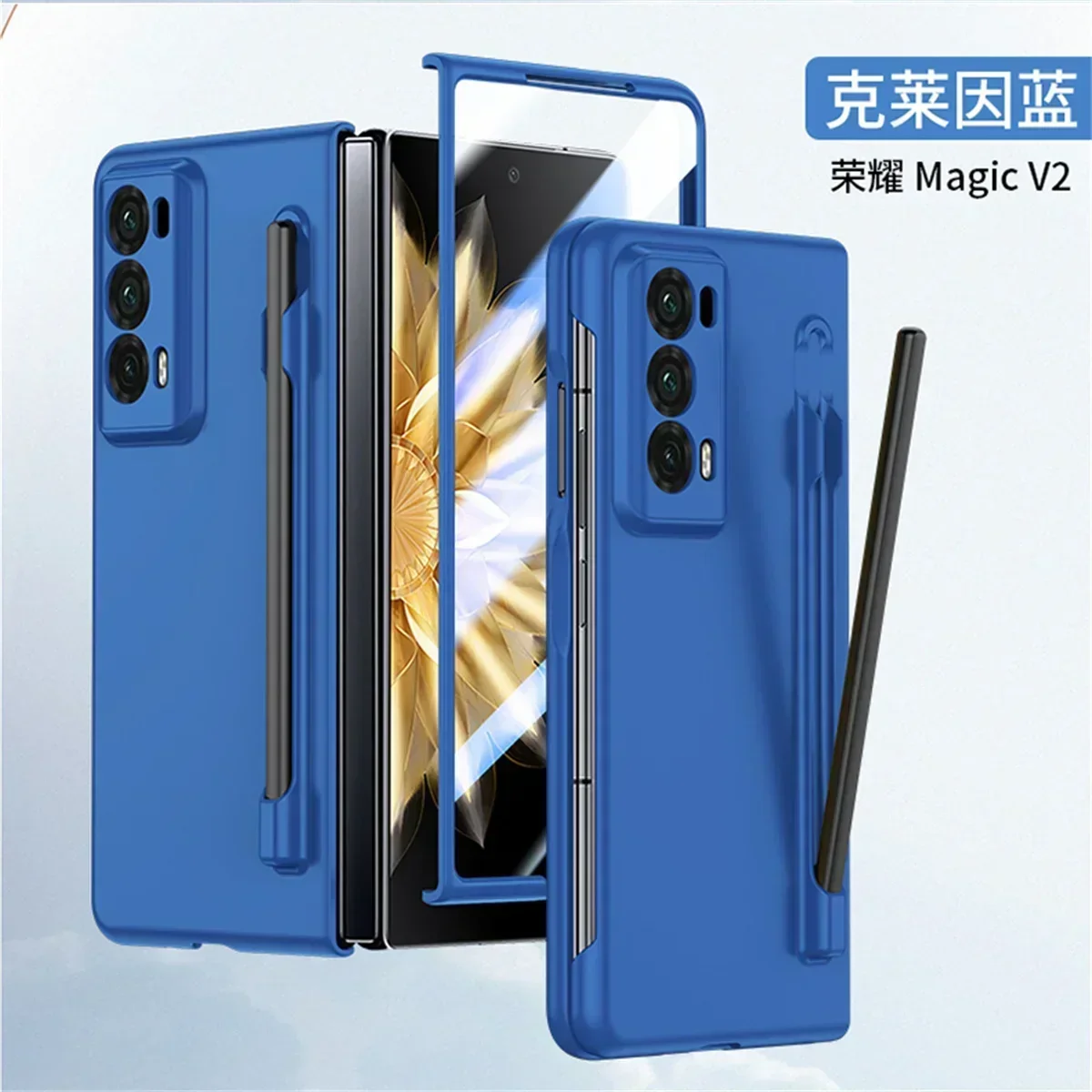 Matte Armor Handyhülle für Honor Magic V3 V2 VS2 PC, Hartschalenschutz, stoßfester Filmschutz mit S-Stifthalter-Abdeckung – Detail 6
