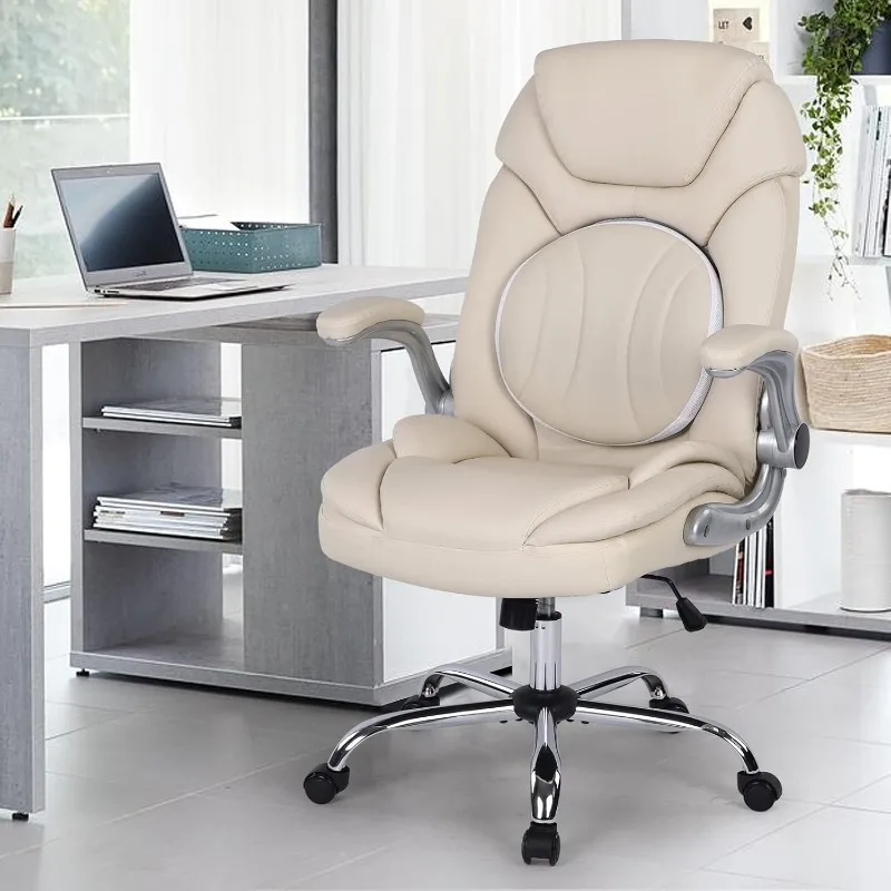 Modern Executive Office Chairs with Lumbar Support90-120 Degree Rocking Managerial ChairErgonomic PU LeatherHomeOfficeDeskChairs